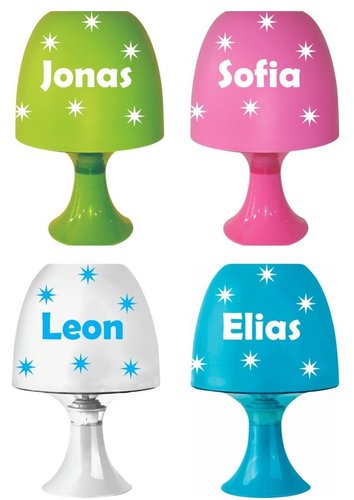 Angebot !!! - bedruckte Kinderlampe mit Name und Sterne