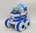 Windeltorte | Windelkinderwagen Herz mit Schnullerkette blau | Windelgeschenk