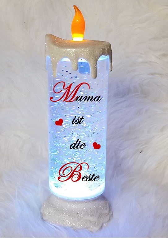 LED Kerze - mit Farbwechsel - Beste Mama