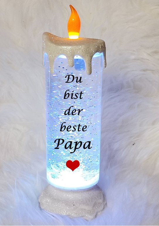 LED Kerze - mit Farbwechsel - Beste Papa